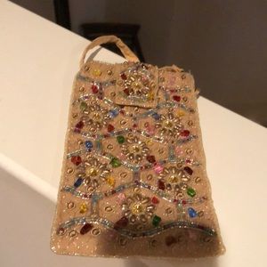 Beaded cell phone purse
